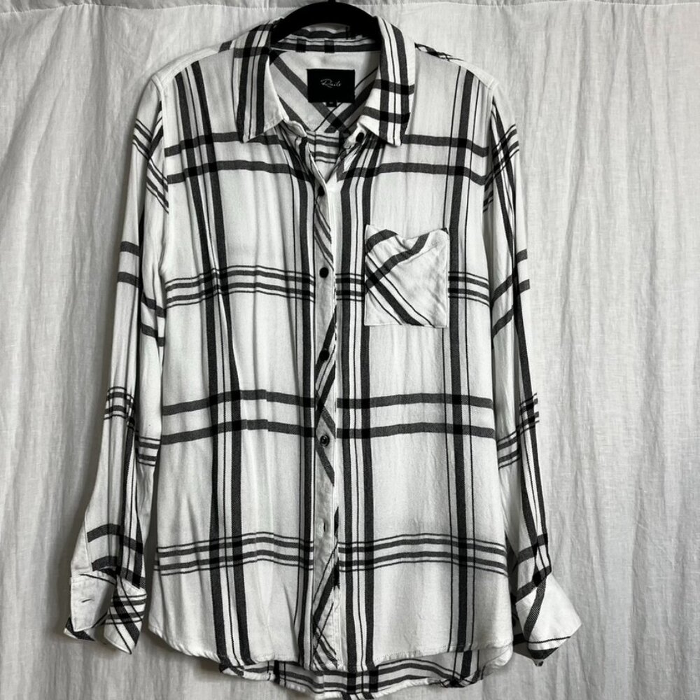 Rails Size M White And Black Flannel - image 1